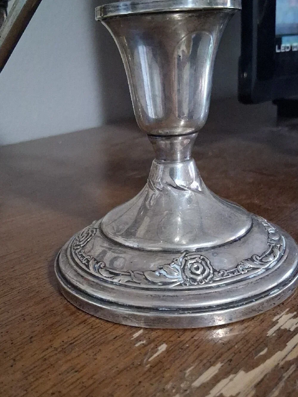 5-Arm Silver Candelabra Centerpiece - Home Accents